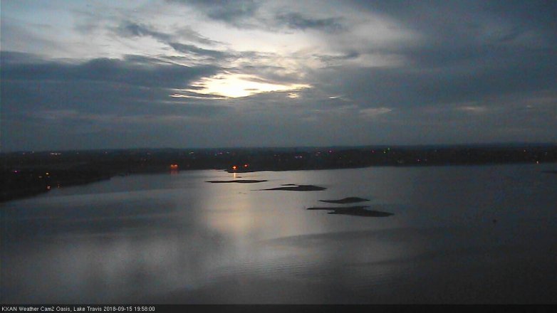 Lake Travis webcam, September 15, 2018 7:00 PM CT