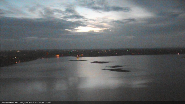 Lake Travis webcam, September 15, 2018 7:05 PM CT