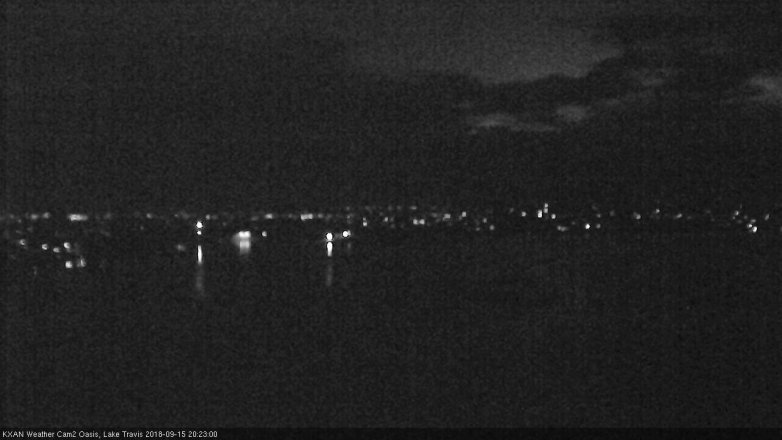 Lake Travis webcam, September 15, 2018 7:25 PM CT