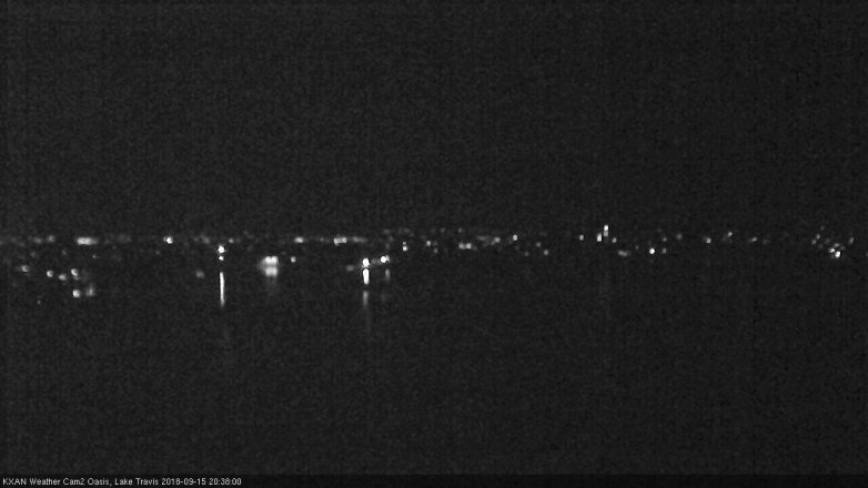 Lake Travis webcam, September 15, 2018 7:40 PM CT