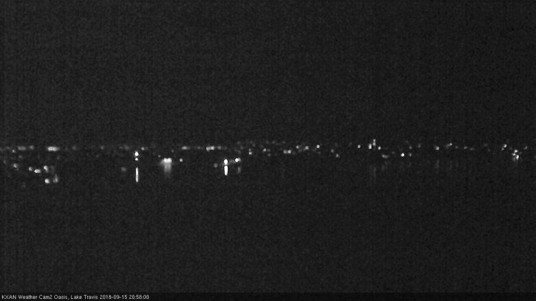 Lake Travis webcam, September 15, 2018 8:00 PM CT
