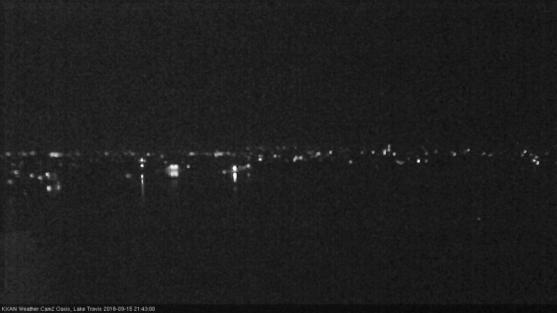 Lake Travis webcam, September 15, 2018 8:45 PM CT