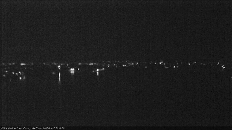 Lake Travis webcam, September 15, 2018 8:50 PM CT