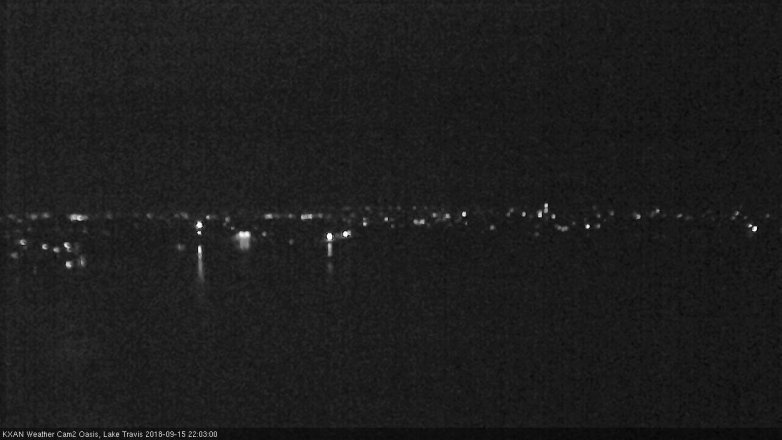 Lake Travis webcam, September 15, 2018 9:05 PM CT