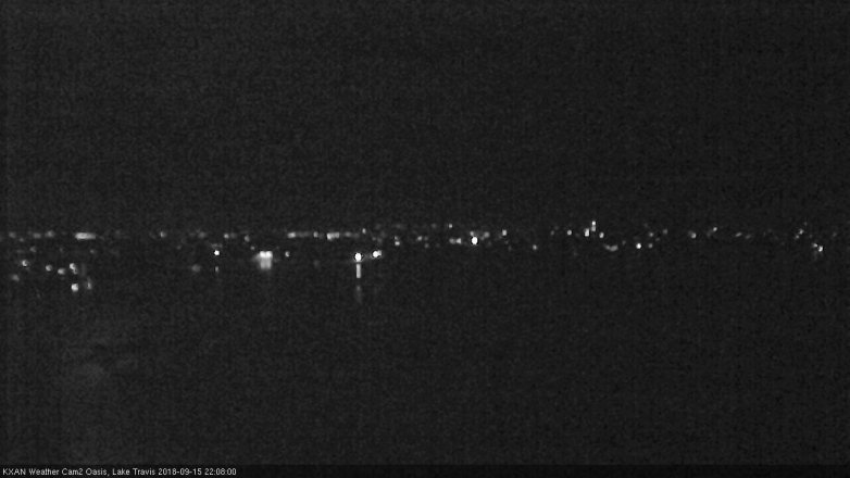 Lake Travis webcam, September 15, 2018 9:10 PM CT