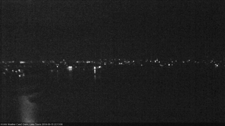 Lake Travis webcam, September 15, 2018 9:15 PM CT