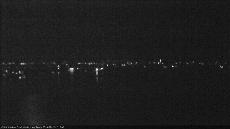 Lake Travis webcam, September 15, 2018 9:20 PM CT
