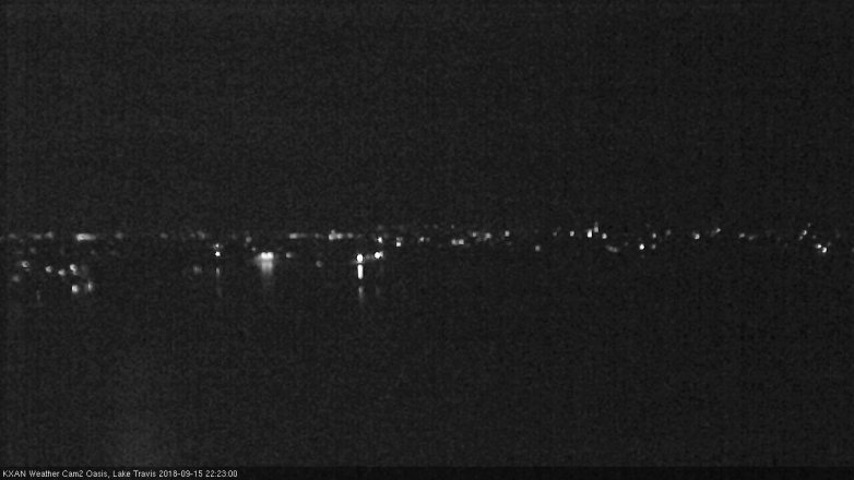Lake Travis webcam, September 15, 2018 9:25 PM CT