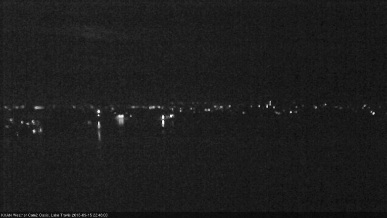 Lake Travis webcam, September 15, 2018 9:50 PM CT