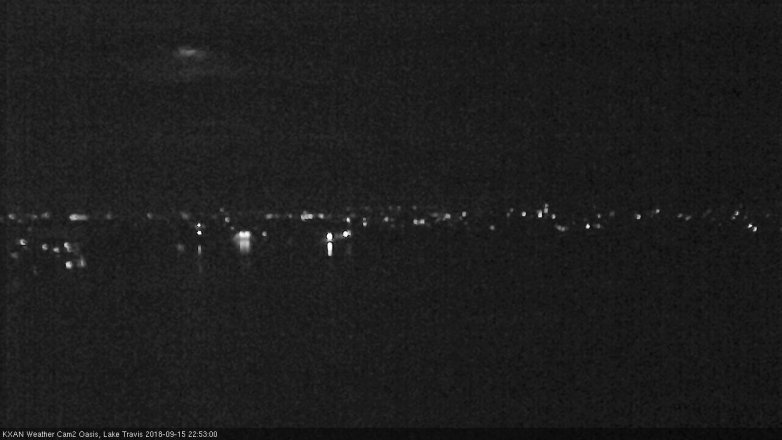 Lake Travis webcam, September 15, 2018 9:55 PM CT