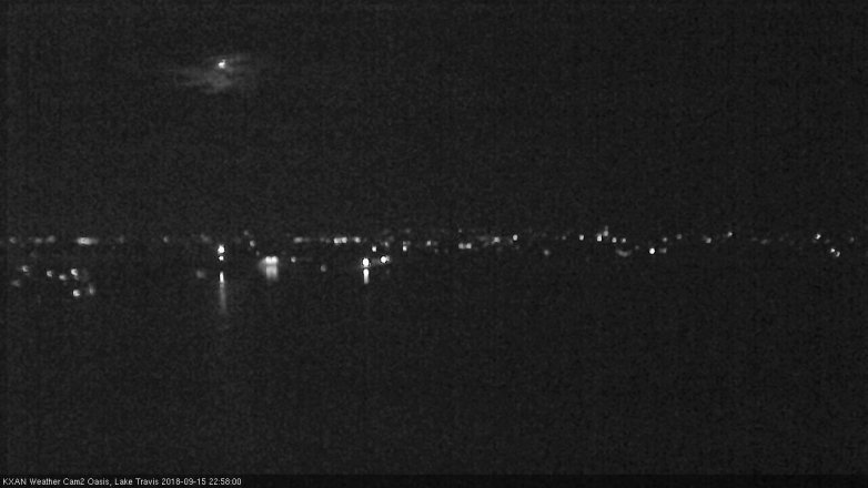 Lake Travis webcam, September 15, 2018 10:00 PM CT