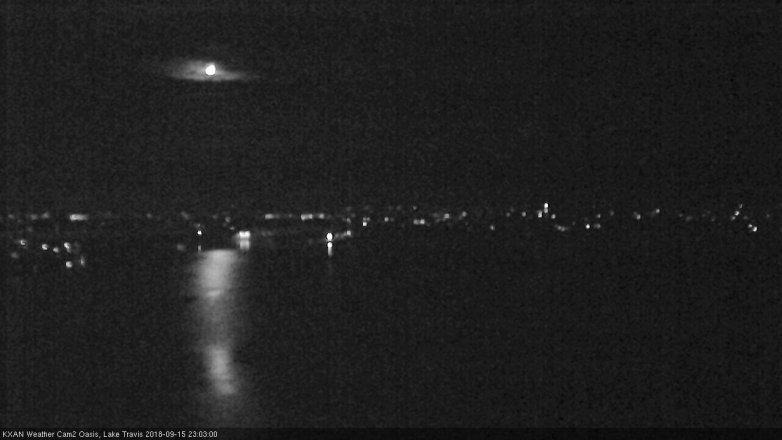 Lake Travis webcam, September 15, 2018 10:05 PM CT