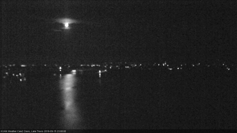 Lake Travis webcam, September 15, 2018 10:10 PM CT