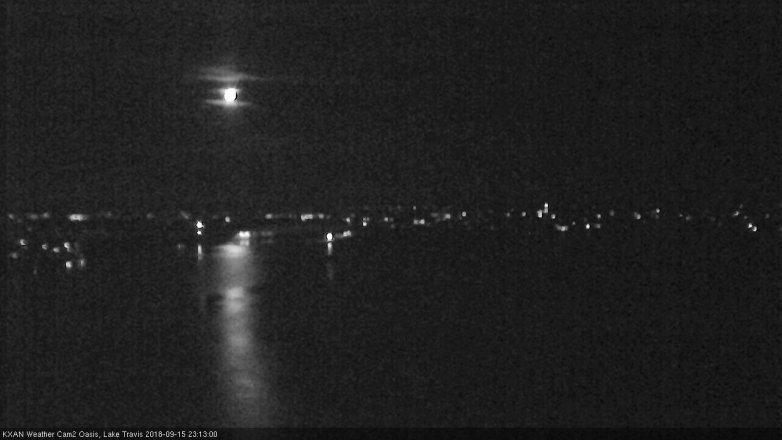 Lake Travis webcam, September 15, 2018 10:15 PM CT