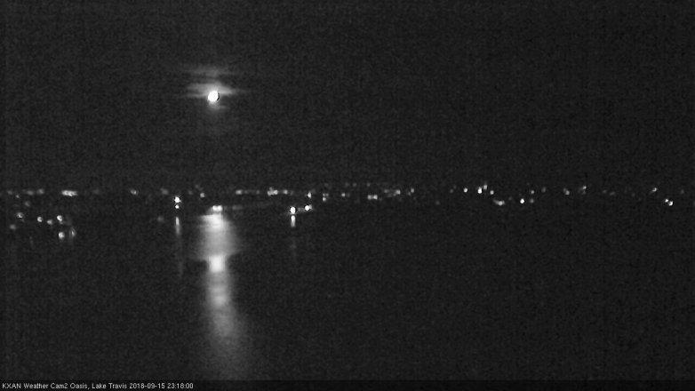 Lake Travis webcam, September 15, 2018 10:20 PM CT