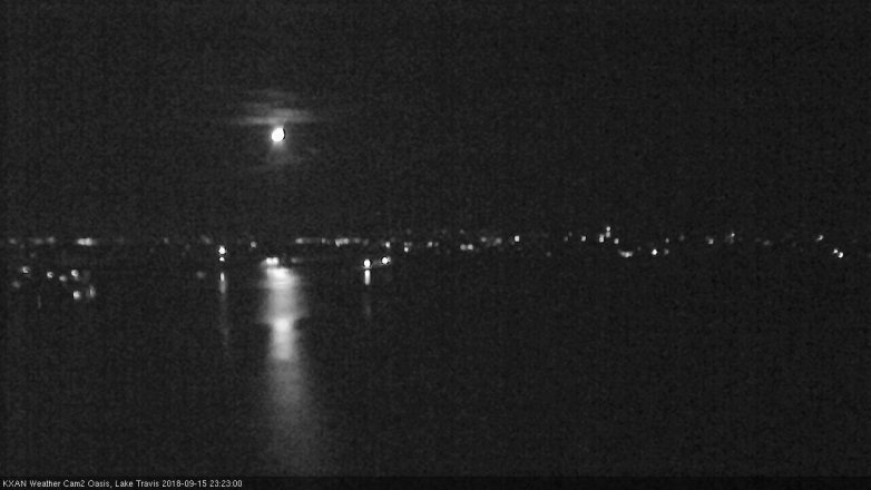 Lake Travis webcam, September 15, 2018 10:25 PM CT