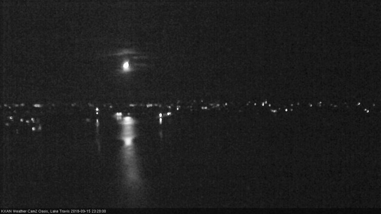 Lake Travis webcam, September 15, 2018 10:30 PM CT
