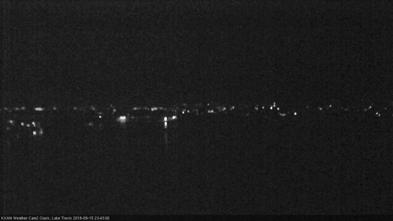 Lake Travis webcam, September 15, 2018 10:45 PM CT
