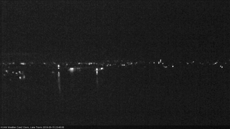 Lake Travis webcam, September 15, 2018 10:50 PM CT