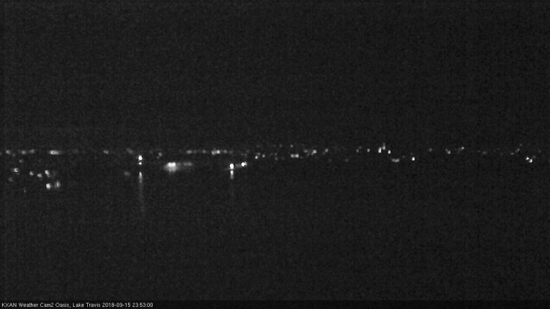 Lake Travis webcam, September 15, 2018 10:55 PM CT