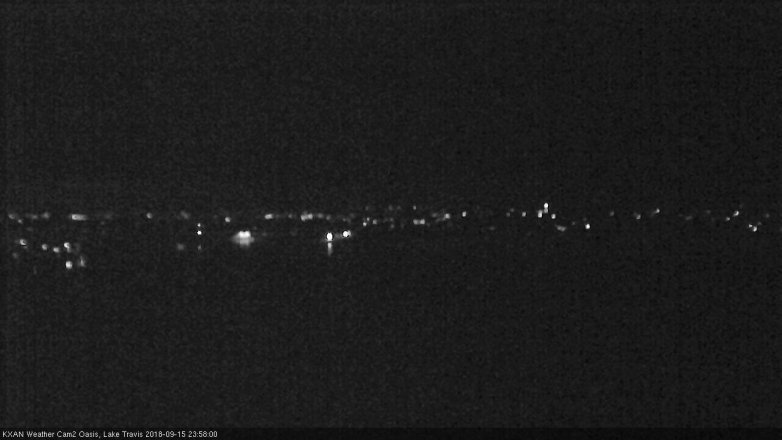 Lake Travis webcam, September 15, 2018 11:00 PM CT