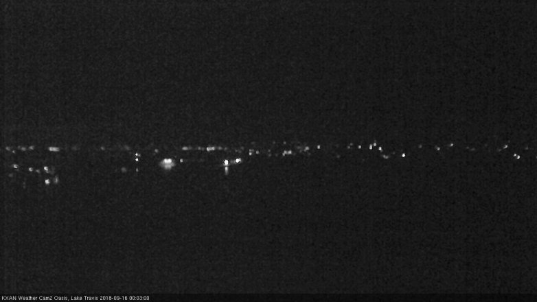Lake Travis webcam, September 15, 2018 11:05 PM CT
