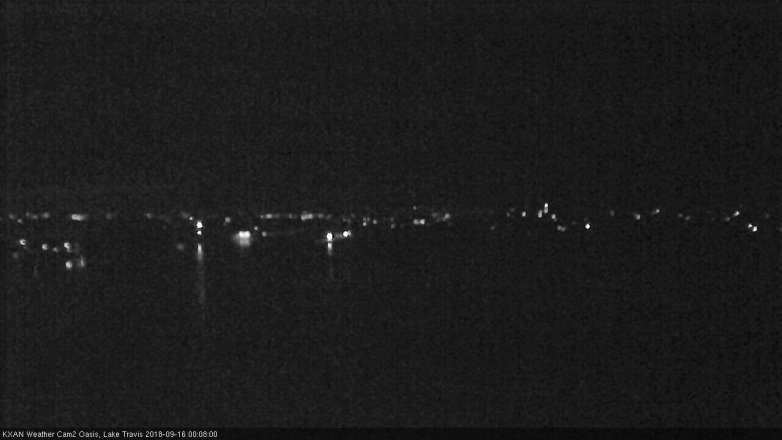 Lake Travis webcam, September 15, 2018 11:10 PM CT