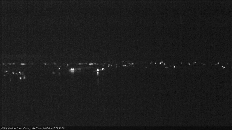 Lake Travis webcam, September 15, 2018 11:15 PM CT