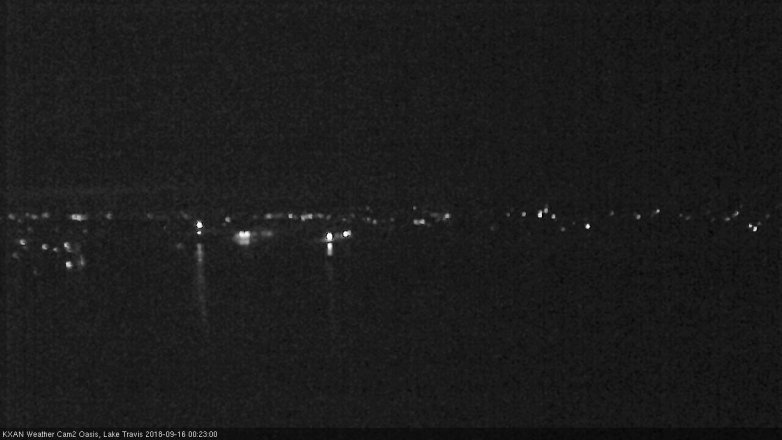 Lake Travis webcam, September 15, 2018 11:25 PM CT