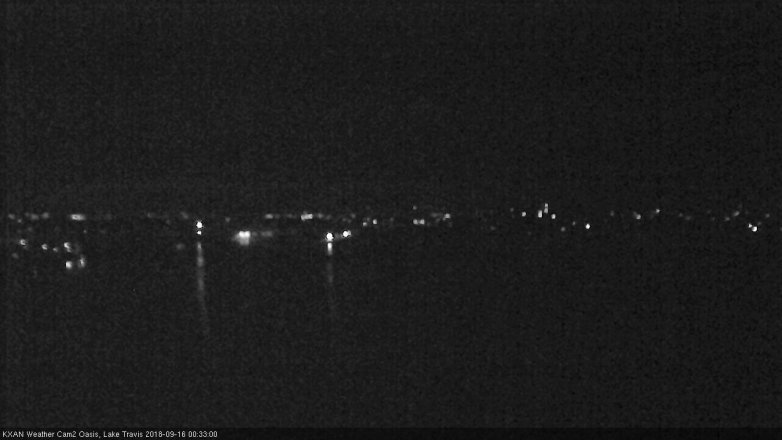 Lake Travis webcam, September 15, 2018 11:35 PM CT