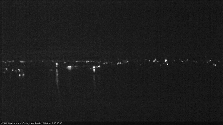 Lake Travis webcam, September 15, 2018 11:40 PM CT