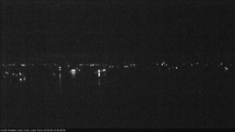 Lake Travis webcam, September 15, 2018 11:50 PM CT