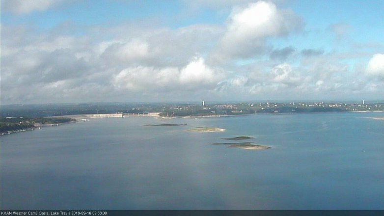 Lake Travis webcam, September 16, 2018 9:00 AM CT
