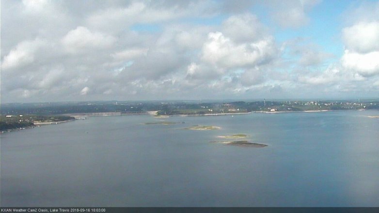 Lake Travis webcam, September 16, 2018 9:05 AM CT