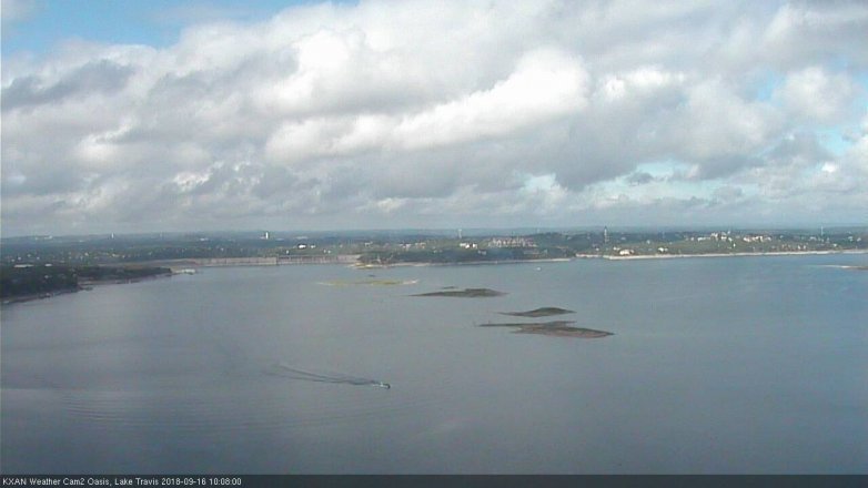 Lake Travis webcam, September 16, 2018 9:10 AM CT