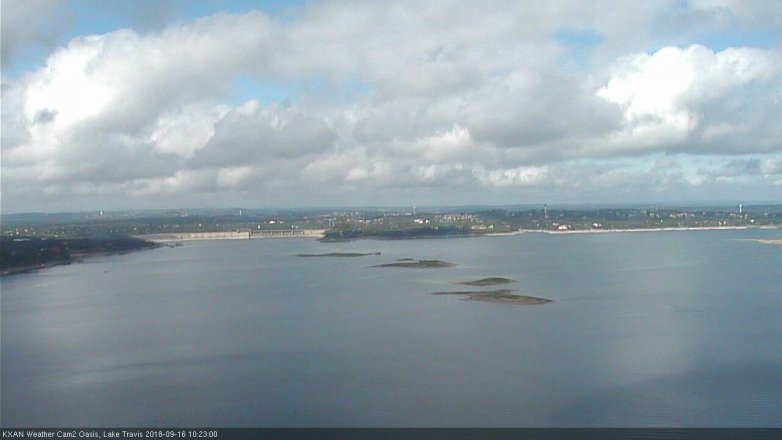 Lake Travis webcam, September 16, 2018 9:25 AM CT