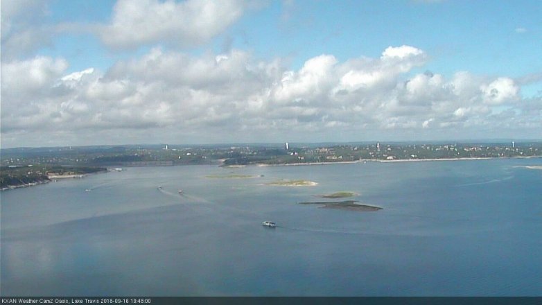 Lake Travis webcam, September 16, 2018 9:50 AM CT