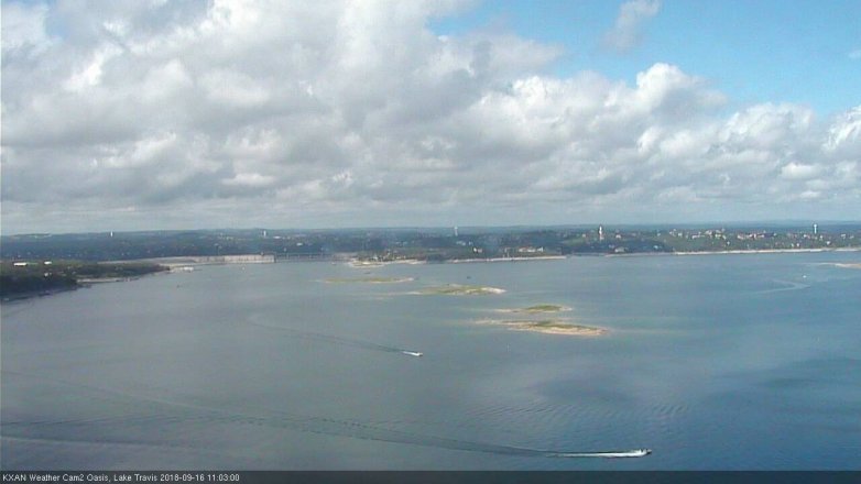Lake Travis webcam, September 16, 2018 10:05 AM CT