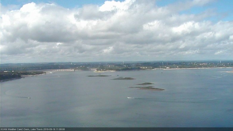Lake Travis webcam, September 16, 2018 10:10 AM CT