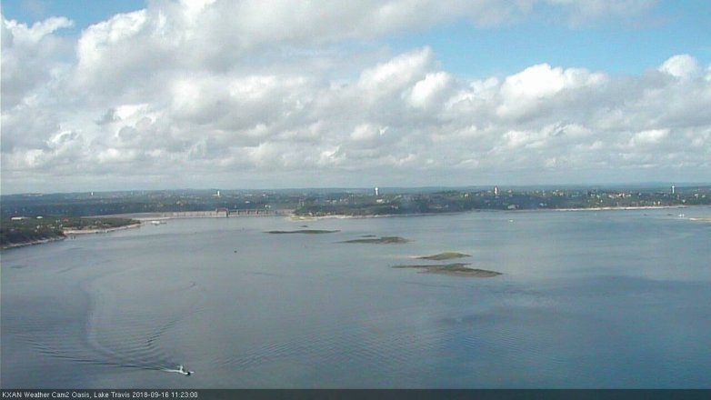 Lake Travis webcam, September 16, 2018 10:25 AM CT