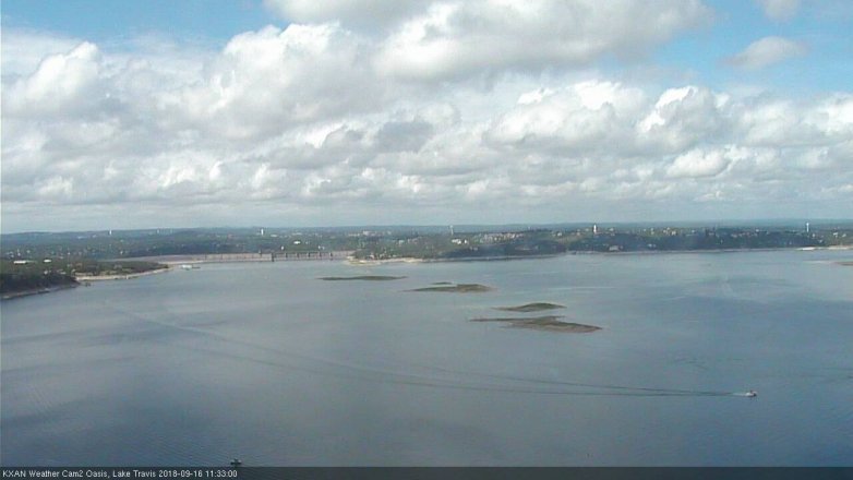 Lake Travis webcam, September 16, 2018 10:35 AM CT