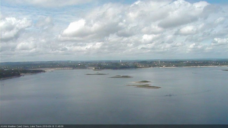 Lake Travis webcam, September 16, 2018 10:50 AM CT