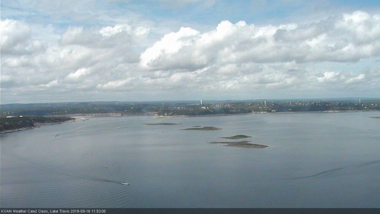 Lake Travis webcam, September 16, 2018 10:55 AM CT