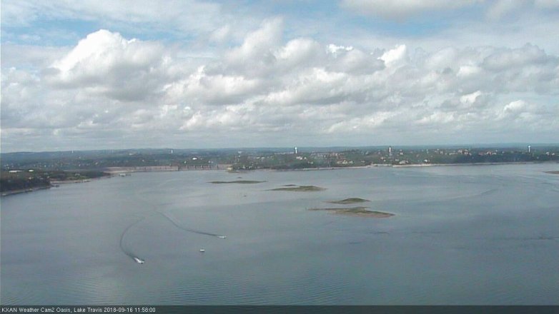 Lake Travis webcam, September 16, 2018 11:00 AM CT