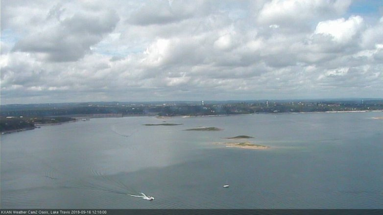 Lake Travis webcam, September 16, 2018 11:20 AM CT
