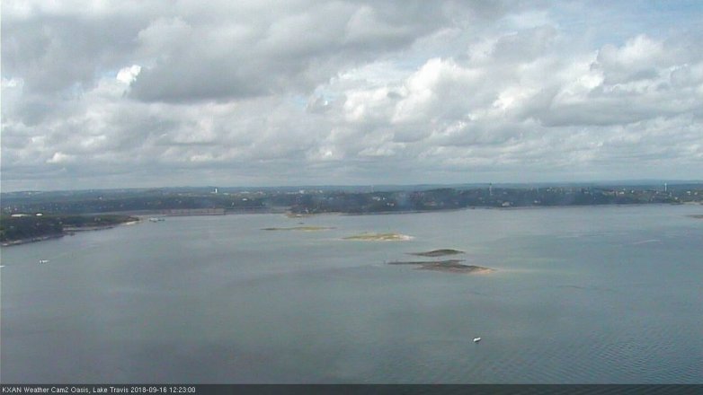 Lake Travis webcam, September 16, 2018 11:25 AM CT