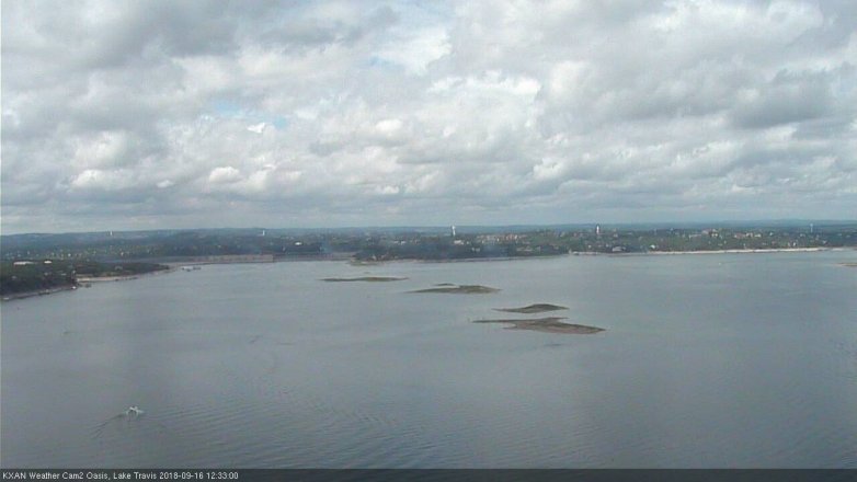 Lake Travis webcam, September 16, 2018 11:35 AM CT