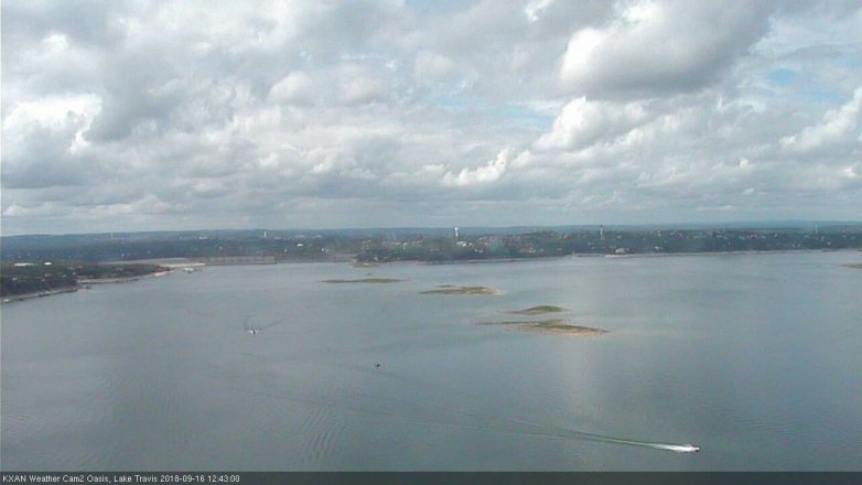 Lake Travis webcam, September 16, 2018 11:45 AM CT