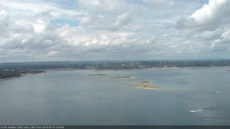Lake Travis webcam, September 16, 2018 11:50 AM CT