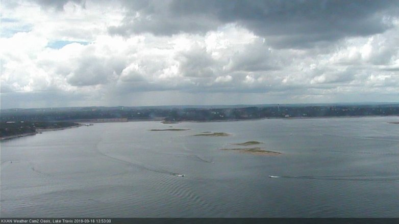 Lake Travis webcam, September 16, 2018 12:55 PM CT